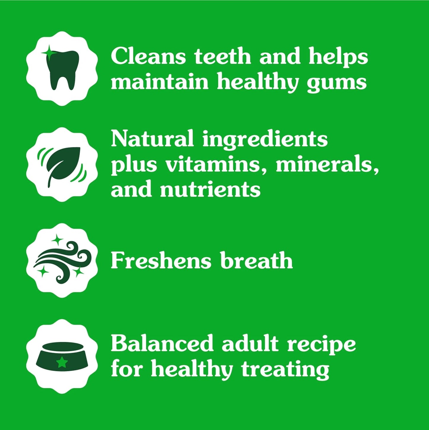 Original Regular Dental Dog Treats - 36 Oz Pack (36 Treats) for Fresh Breath and Healthy Teeth