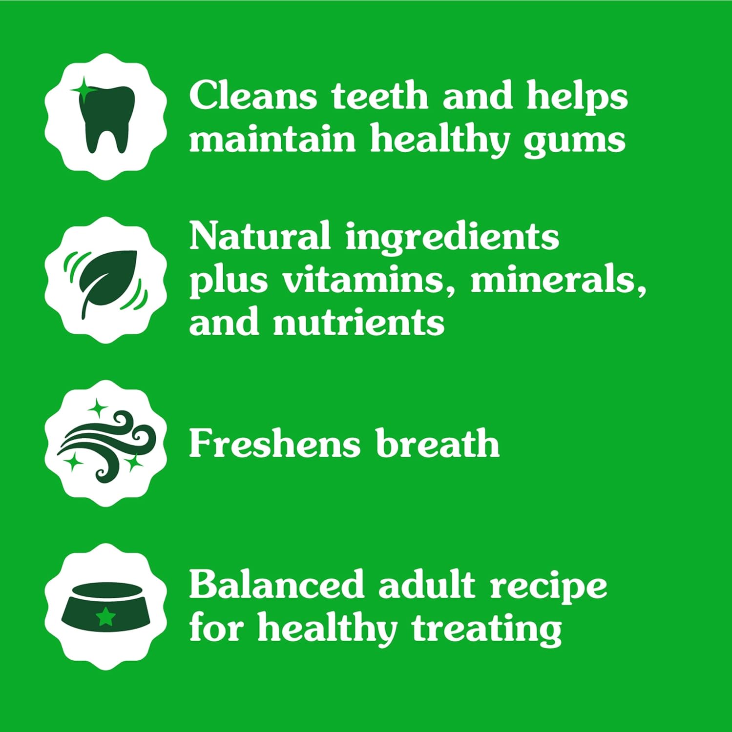 Original Regular Dental Dog Treats - 36 Oz Pack (36 Treats) for Fresh Breath and Healthy Teeth